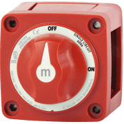 m-Series Mini On-Off Battery Switch with Knob - Red