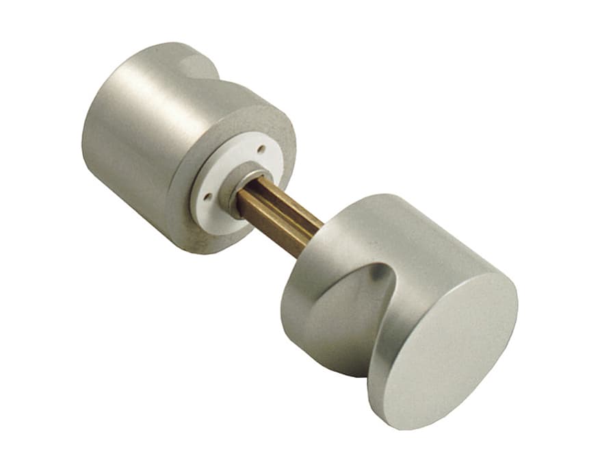 Pair of knobs anodized aluminium with nylon washers