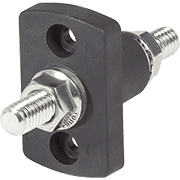 Terminal Feed Through Connector - 3/8"-16 Studs (Black)
