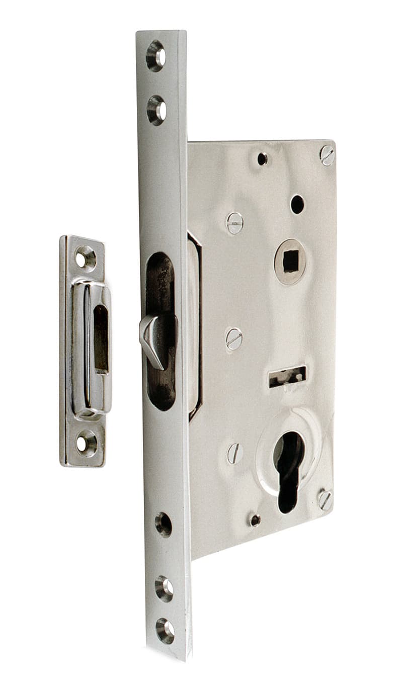 Lock with striker,st. st. hook and hole for security cylinder