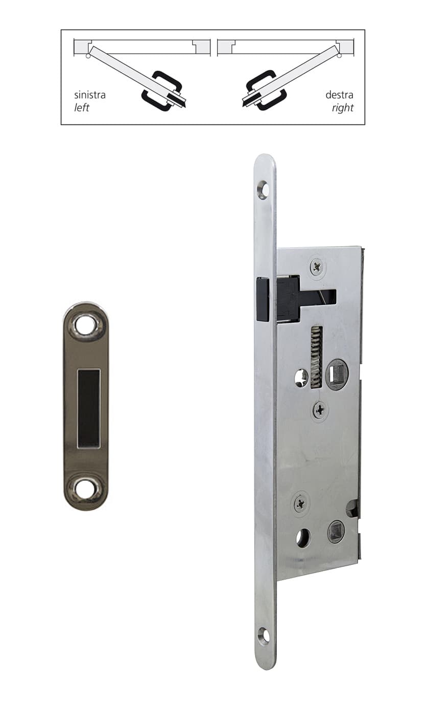 MAGNETIC LOCK – 40MM BACKSET WITH 13MM FACEPLATE AND STRIKE PLATE
