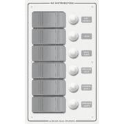 Contura Water Resistant 12V DC Circuit Breaker Panel - White 6 Position