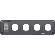 Water-Resistant Accessory Panel - 15A Circuit Breaker, 4x Blank Apertures