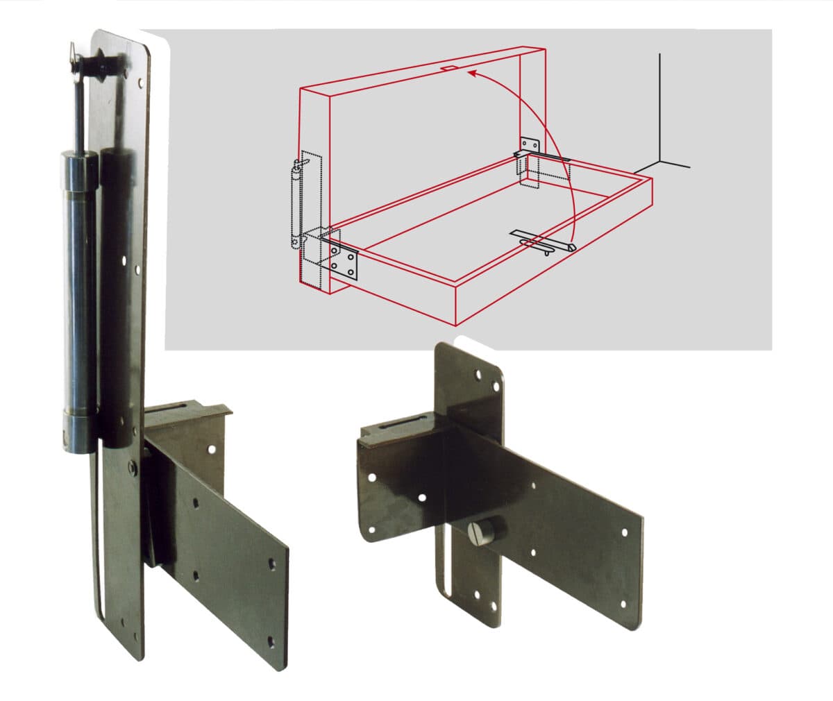 Pair of steel hinges