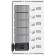 Contura Circuit Breaker Switch Panel with USB Charger - 5 Position White