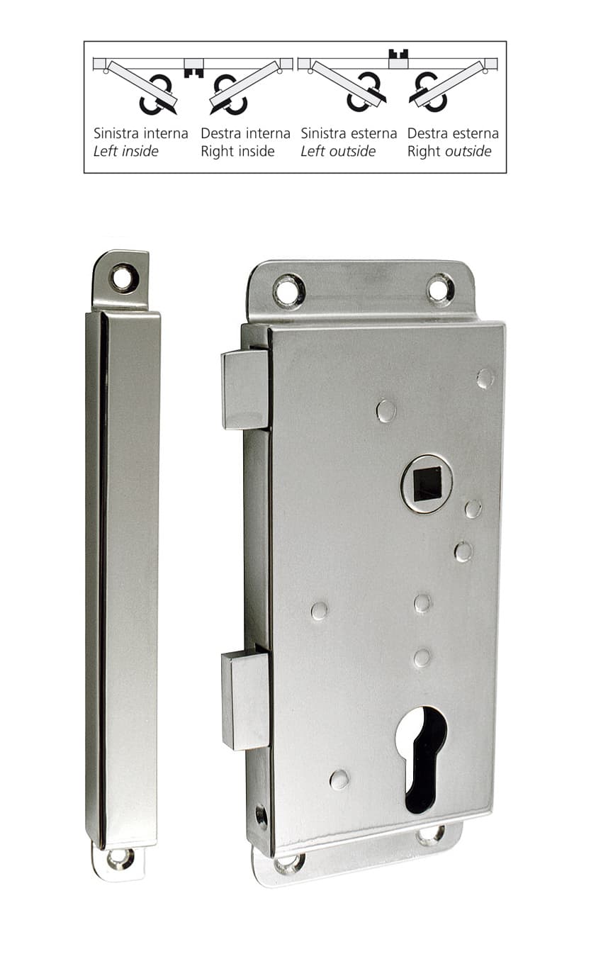 Lock with hole for security cylinder and striker