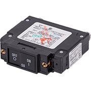 UL-489 Circuit Breaker - 50A Flat ROcker