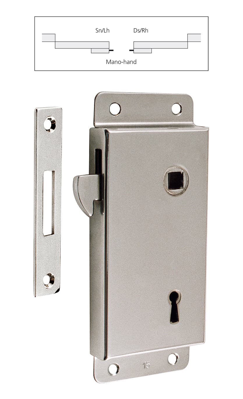 Lock with 2 keys and striking plate