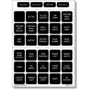 Waterproof DC Label Kit - 120 Black Square Labels