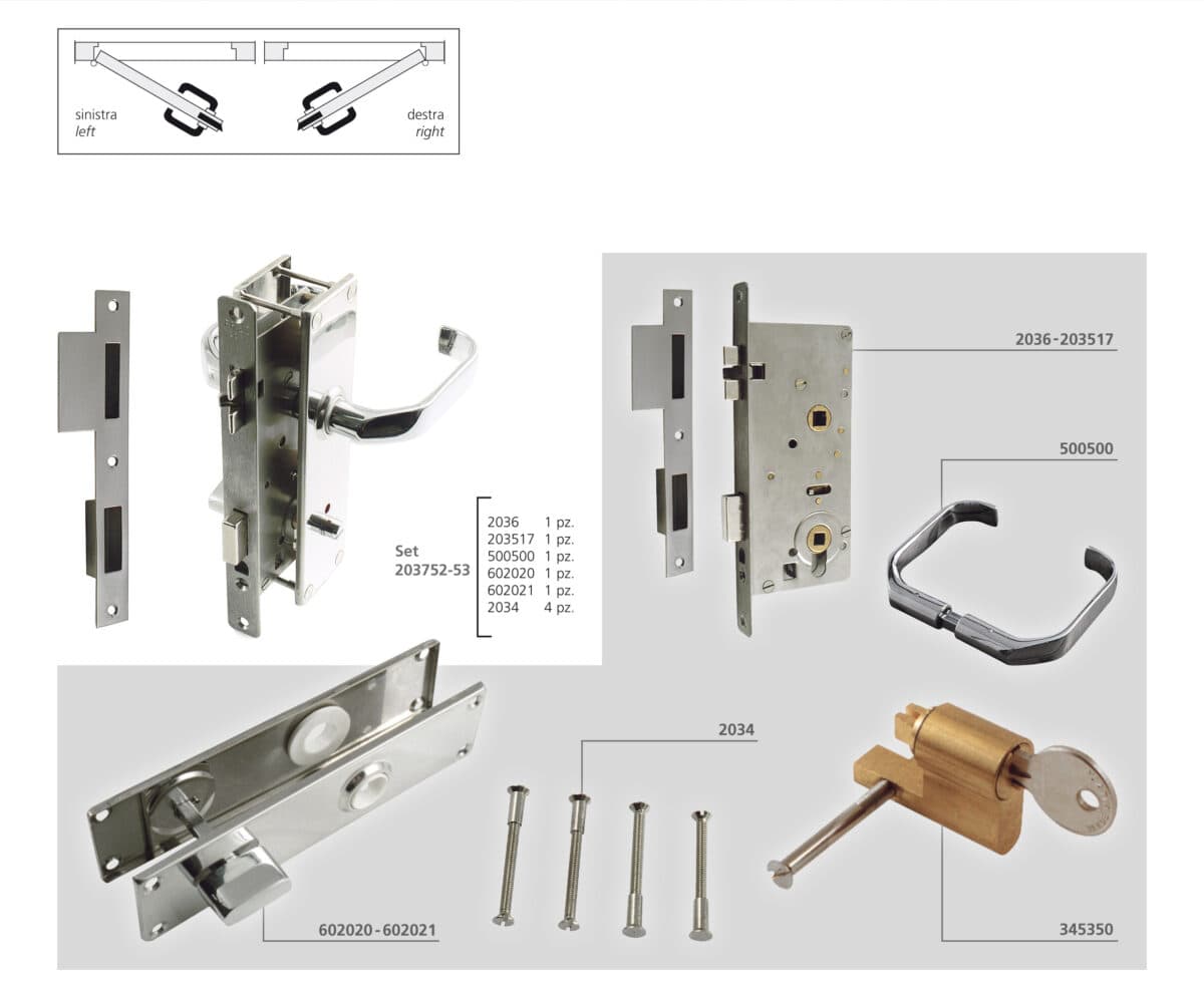 Bathroom lockset, with hole for provisional