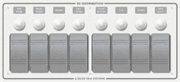 Contura Water Resistant 12V DC Circuit Breaker Panel - White 8 Position