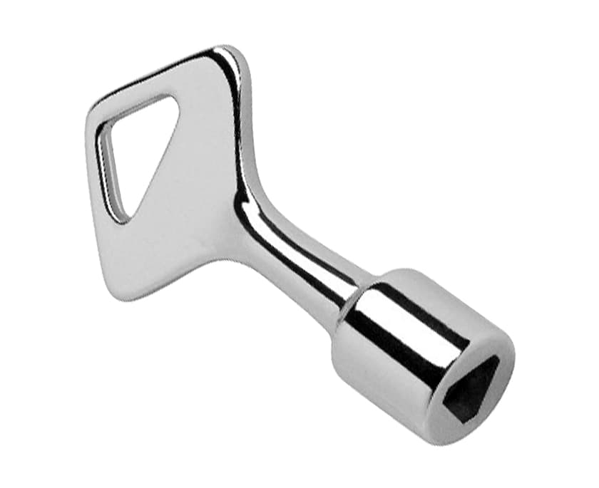 Key for side 8 mm triangoular axle lever lock