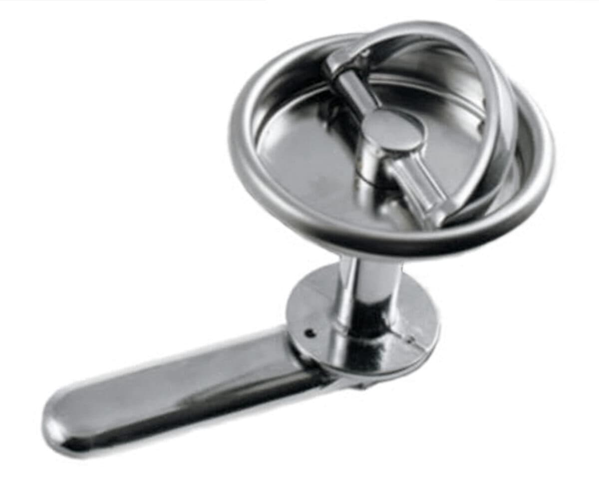 Watertight hatch lock with flush handle