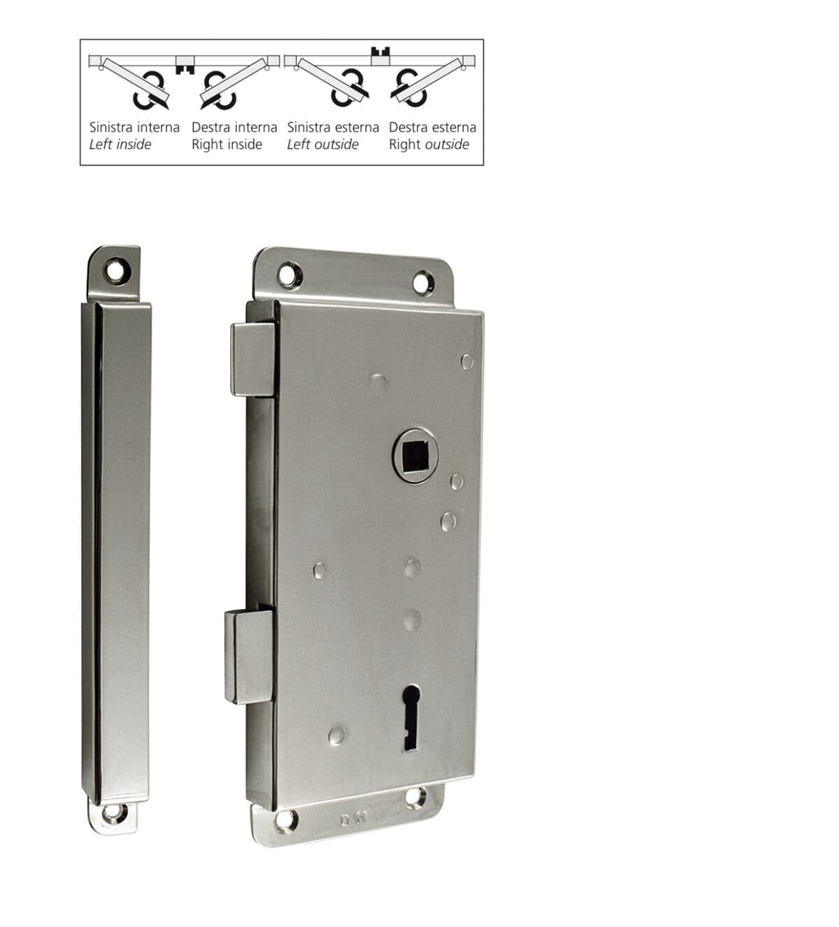 Lock with 3 keys and striker