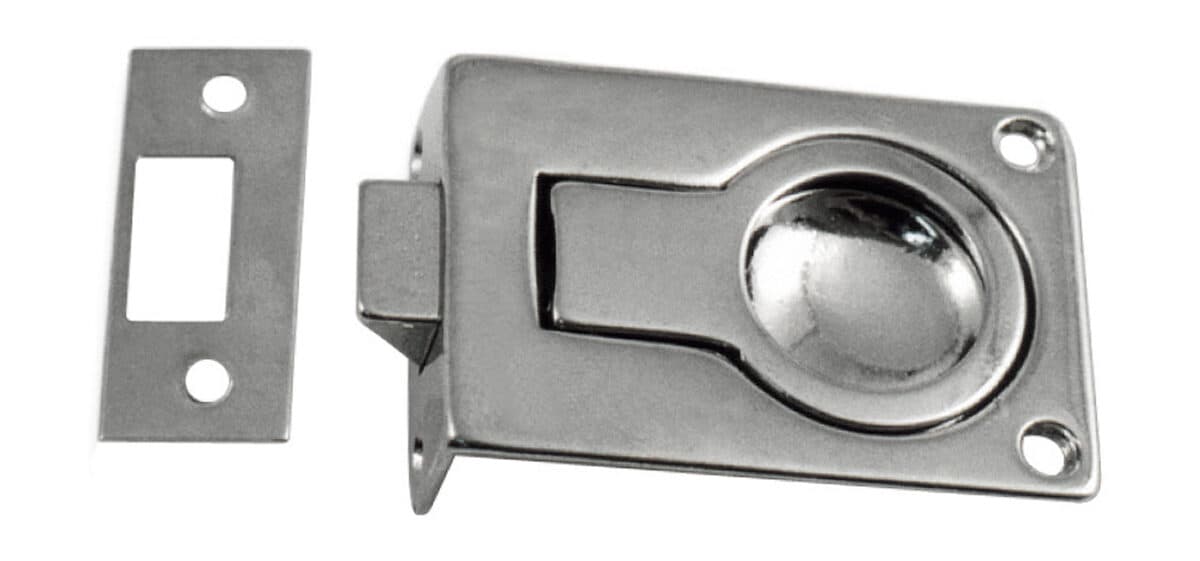 Latch with flush ring handle