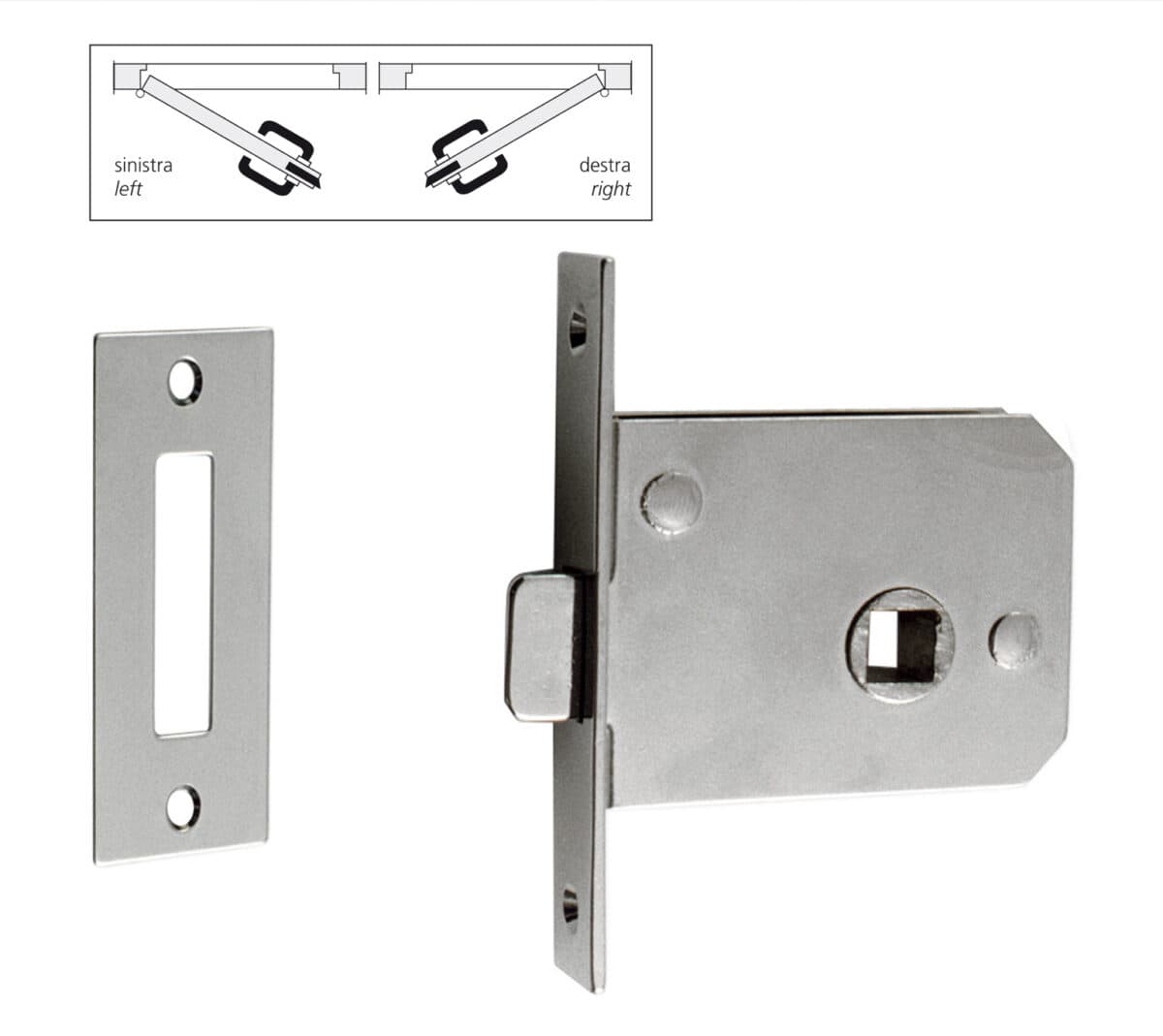 Lock with striking plate