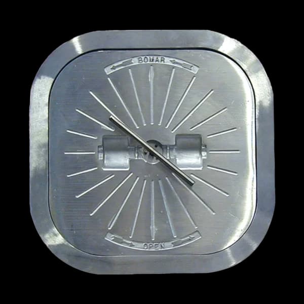 Bomar Commercial Grade Series 39 1/8″ X 39 1/8″ Square Non-Hinged Cast Aluminum Watertight Hatch - Weld Ring: Steel | Inside Outside Opening: Yes