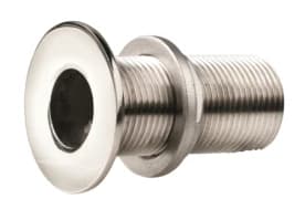 Thru-hull, stainless steel, flush flange, polished finish, G1 1/4''