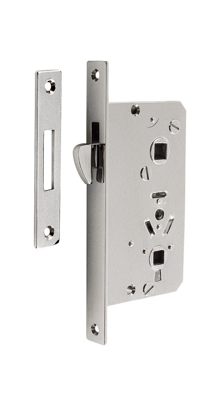Lock with striking plate and locking square 7mm