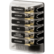 ST Glass 6 Circuit Fuse Block with Cover