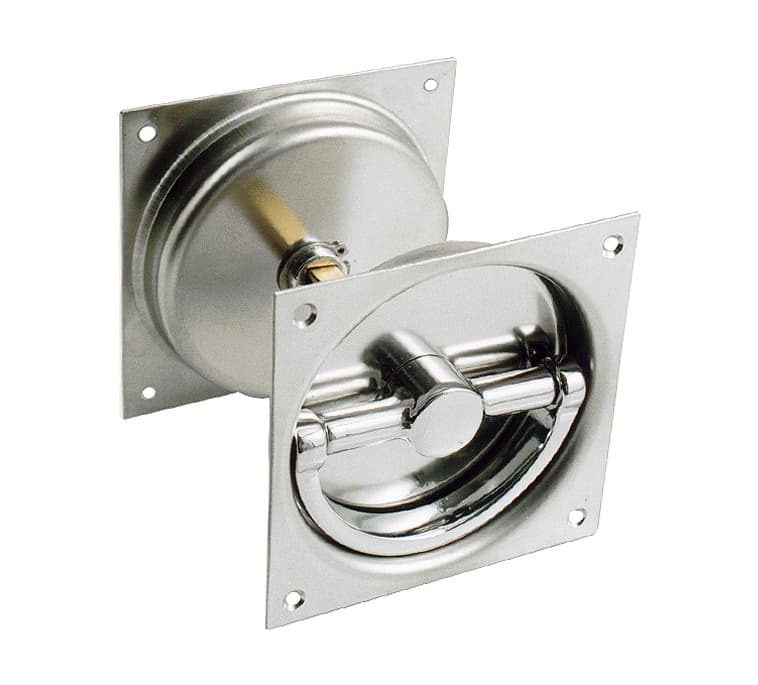 Pair escutcheons st. st.: 90 x 90 mm