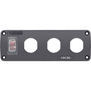 Water-Resistant Accessory Panel - 15A Circuit Breaker, 3x Blank Apertures