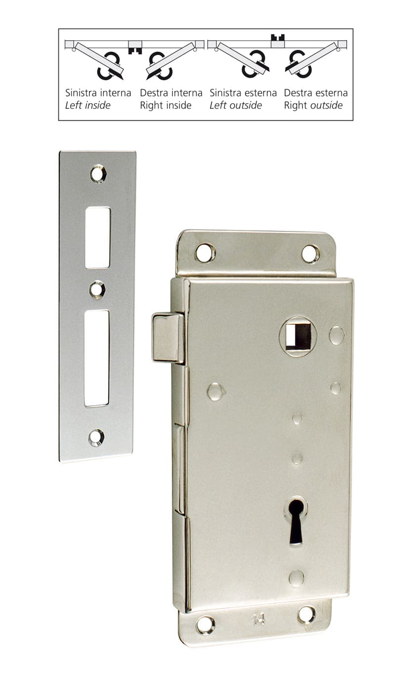 Lock with 2 keys and striker