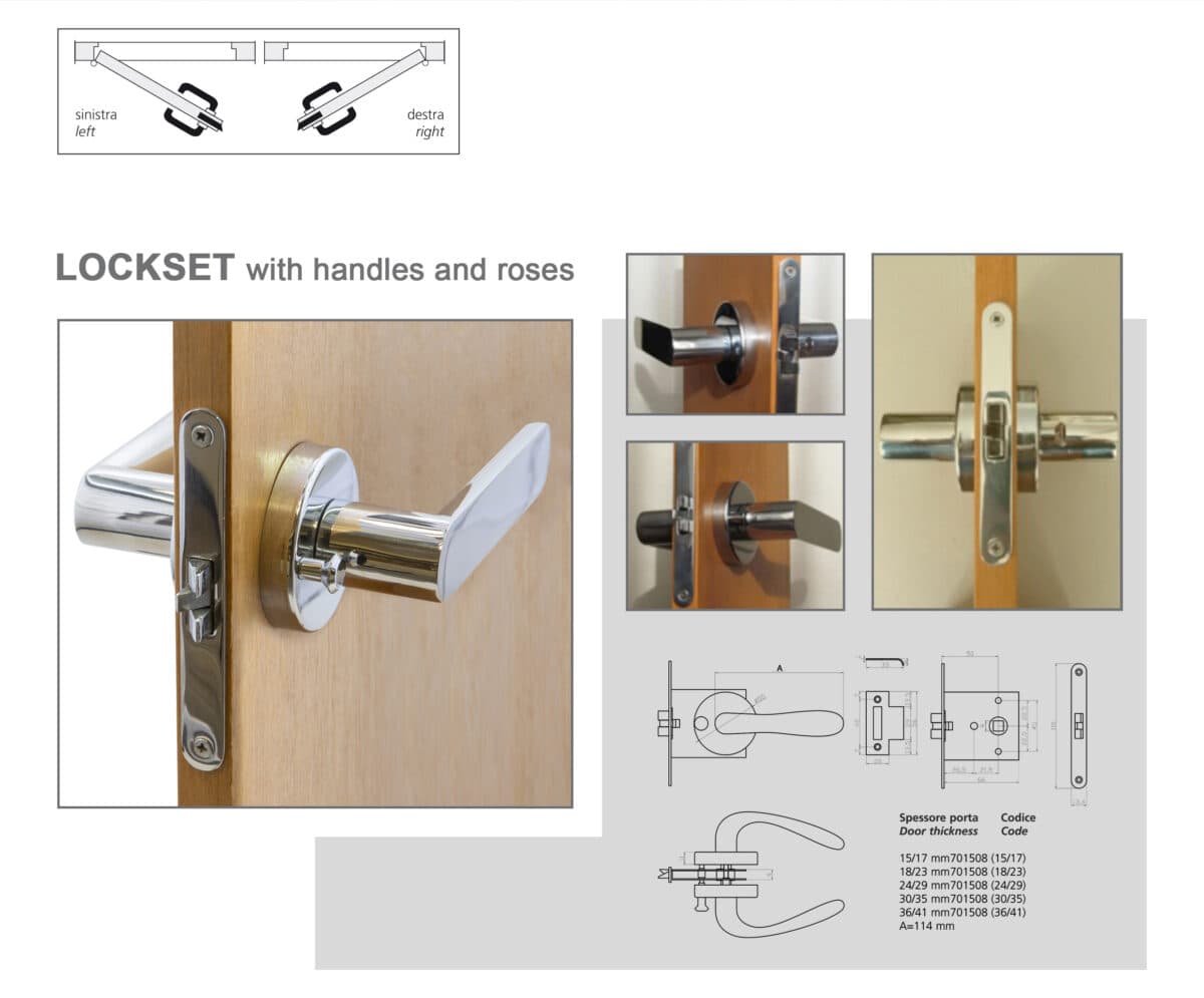 SYMMETRIC LOCKSET WITH 7062 HANDLES