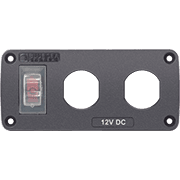 Water-Resistant Accessory Panel - 15A Circuit Breaker, 2x Blank Apertures