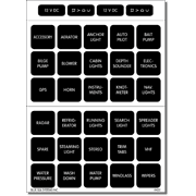 Waterproof DC Label Kit - 30 Black Square Labels V1