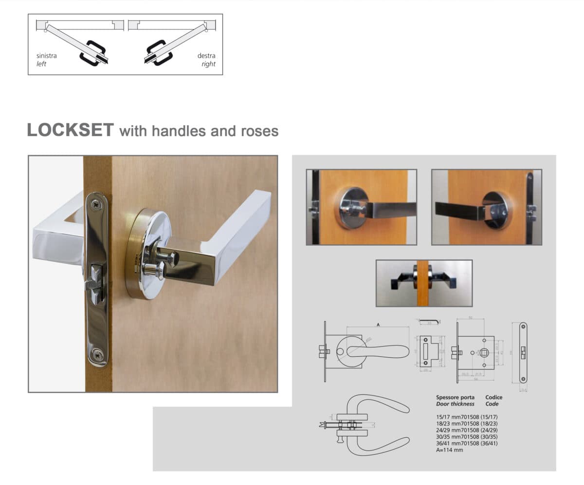 SYMMETRYC LOCKSET WITH 706100 HANDLE