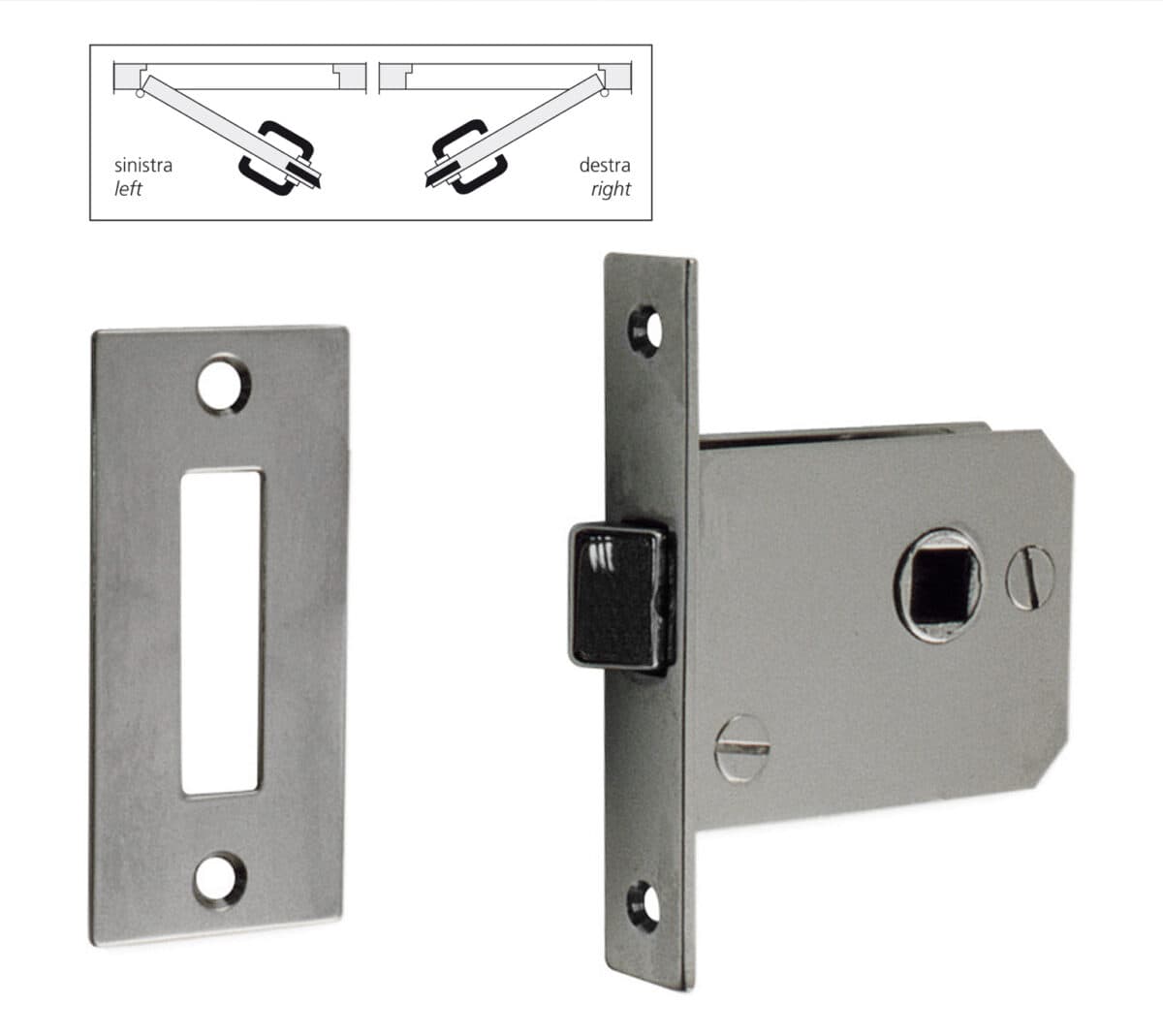 Lock with striking plate