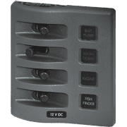 WeatherDeck® 12V DC Waterproof Fuse Panel - Gray 4 Positions