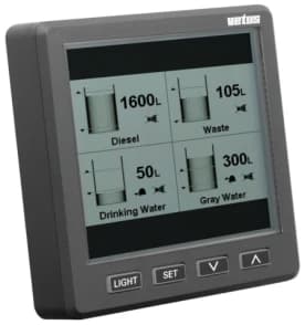 VETUS graphic display for tank level indication