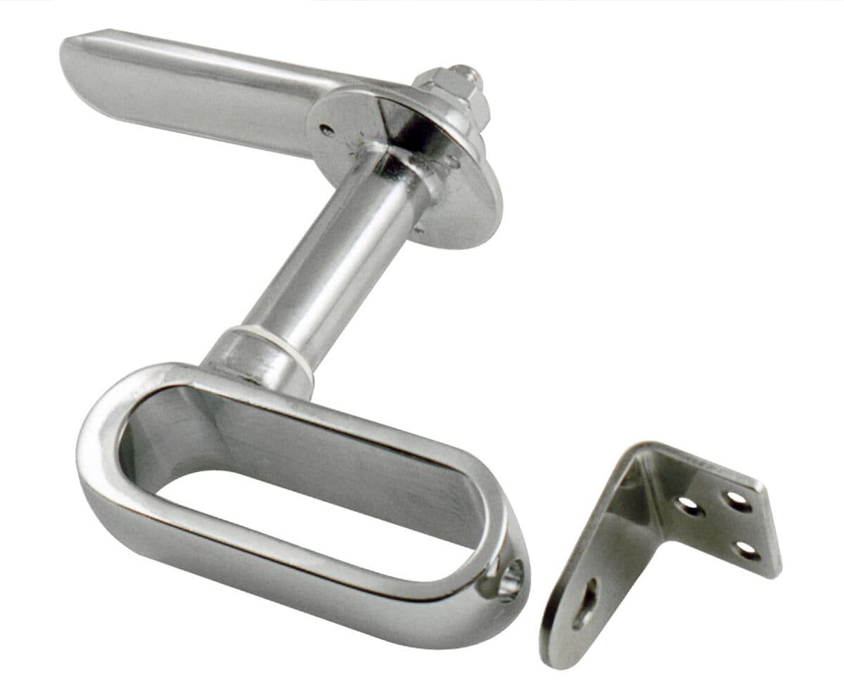 Watertight hatch lock with hole for padlock