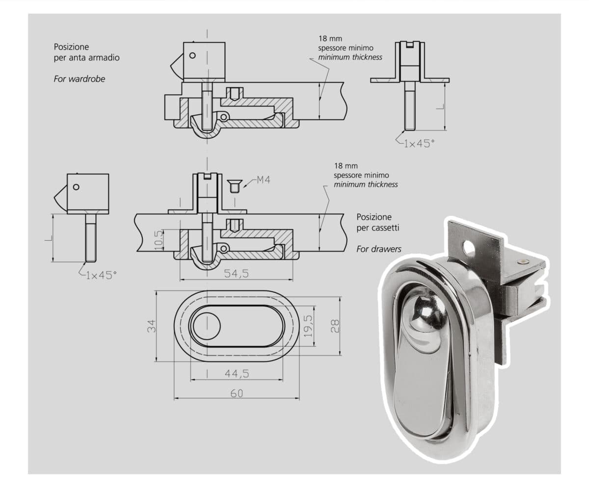 Hatch lock with flush handle