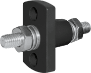 Terminal Feed Through Connector - 5/16"-18 Studs (Black)