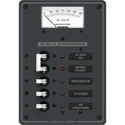 Traditional Metal Panel - AC Main + 3 Positions, AC Voltmeter