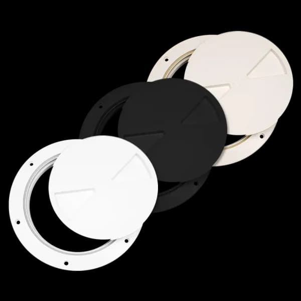 Bomar Gray Series 4″ Dia Round Screw-In Molded Deck Plate - Color: Off White