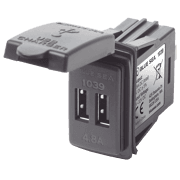 12/24V Dual USB 4.8A Chargers - Switch Mount