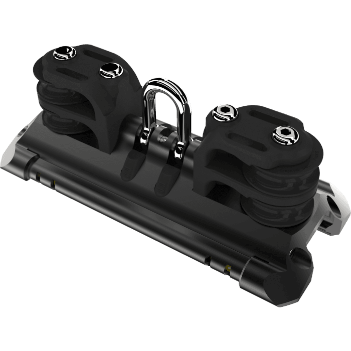 Size 3 NTR TB Mainsheet Car with Shackle & 2 Double Control Line Sheaves