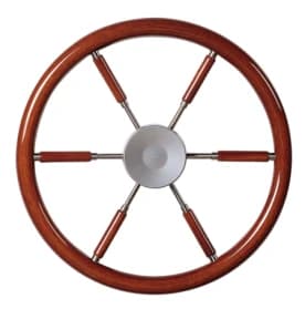 VETUS steering wheel with mahogany rim and spokes, 450 mm - 17"