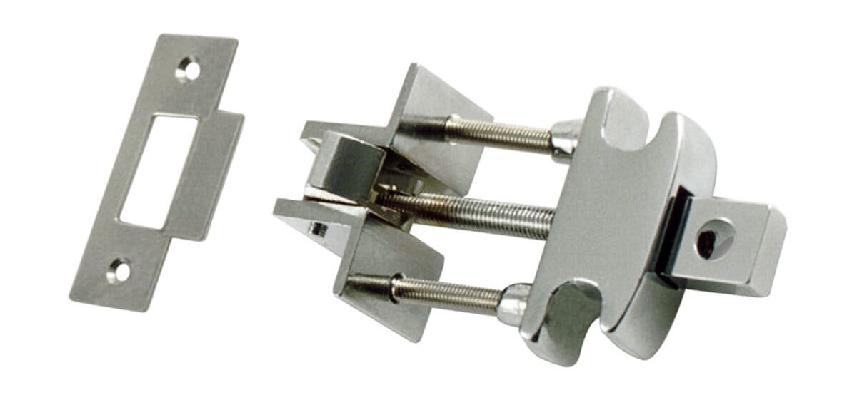 Lock with knob and hole for padlock