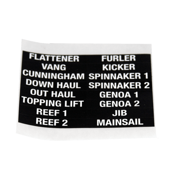 LABEL FUNCTION SHEET CLUTCHES