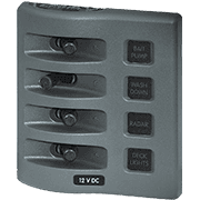 WeatherDeck® 12V DC Waterproof Switch Panel - 4 Position