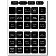 Waterproof DC Label Kit - 60 Black Square Labels